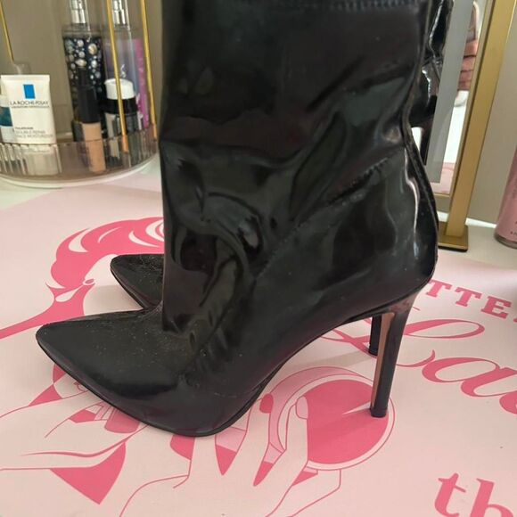 Mix No. 6 Shoes - Women's Patent Leather Black Boots SZ 7.5